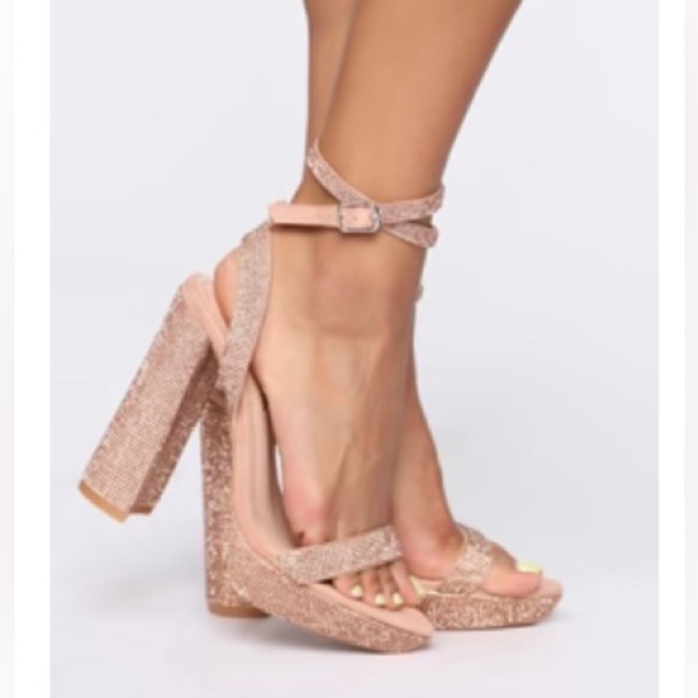 Rose Gold studded Heels